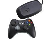 2.4GHz Wireless Remote Controller w Wireless Controller PC Windows Gaming Receiver for Xbox 360 Black
