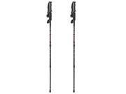 2 Pack Trekking Hiking Stick Pole Alpenstock Adjustable Telescoping Anti Shock Nordic Walking Mountaineering Black