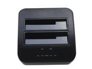AGPtek NW0006 1 External Hard Drive SATA Enclosure Docking Station 2.5 3.5 USB 3.0 SATA DUAL DOCK Black