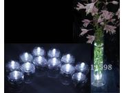 12x LED Submersible Waterproof Wedding Xmas Floral Decoration Tea Vase Battery Light Candles White