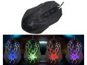SADES A3050 3500 DPI Optical Color Changing Gaming Mouse 6 Buttons Blue Red Green Purple LED Backlight