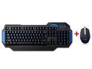 USB Wired Ergonomic Type X Pro Gaming Keyboard w Adjustable 4000DPI 4 Color LED Professional Gaming Optical Mouse Mice for Desktop PC Computer Laptop