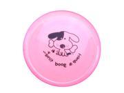 Plastic 20cm 8 inch 45g Dog Pet Flying Frisbee Flying Disc Saucer Pet Toy Pet Training Sports Pink