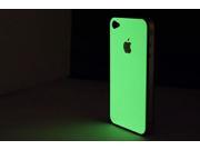 Glow in Dark Green Fluorescent Green Back Front Protector Skin Sticker for iPhone 4 4S