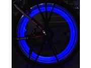 New Blue Color 6pcs Flexible Waterproof Silicone Bike Light Bicycle Cycling Spoke Wire Tire Tyre Silicone LED Wheel