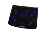 Blue LED 10 17 Laptop Notebook Cooling Cooler Stand Pad 5 Fan