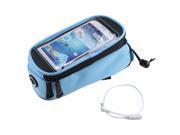 New style Cycling Bike Bicycle Frame Pannier Front Tube Bag for 4.8 inch Cell Phone Storage Box Organizer Sky Blue