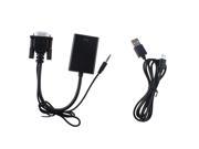 1080P HD VGA to HDMI Output with Audio TV HDTV Video Cable Converter Adapter for TV PC Laptop Monitor