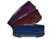 E BLUE Custom Color Backlighting LED Adjustable Gaming USB Wired Backlight Keyboard