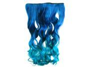 26 Enstyle Supreme Neon Tangle Curly 100% Human Color Hair Extension Ponytail Blue
