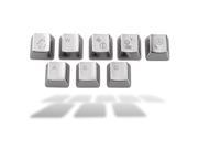 Keyset Zinc 8 Key Caps Cherry MX Keycap for Metal Mechanical keyboard Key Cap_Sliver