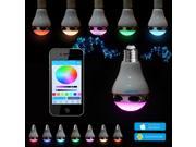 AGPtek 3W E27 Bluetooth 4.0 Connection Music Audio Speaker LED Color Light Bulb Support Android 2.3 and Above IOS