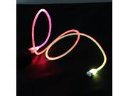 3.3ft Visible LED Light Red Micro USB Charging Data Sync Cable for HTC Samsung Galaxy S3 S4 Note III Android Phone and Tablet