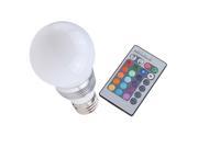 E27 3W 85 240V 16 color LED Color Changing Light Bulb with Remote Control for Party Bar Restaurant House and Festival Decoration