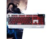 SADES Blademail 3 LED Red Blue Purple PC Gaming Keyboard 19 non conflict keys Metal Material White
