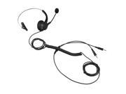 AGPtek Handsfree Call Center Noise Cancelling Corded Headset Headphone Dual 3.5mm Audio Plug with Mic Mircrophone for Phone Desk Telephonefor Phone Telephone Co