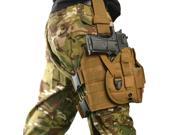 Outdoor Tactical MOLLE Drop Leg Platform Panel W Holster Tan