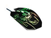 6D Wired Optical Gaming Game Mouse with 6 Buttons and Color Backlight LED Light