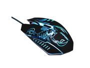 Max 2400 DPI 6D Optical Wired Pro Gaming Mouse with 6 Buttons LED Lights Shining Blasting Cracks for Laptop PC