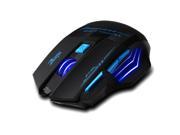 2.4GHz Professional Wireless Optical Game Gaming Mouse Mice 2400 DPI 1600 DPI 1000 DPI 600 DPI 7 Buttons For Laptop Notebook PC Black