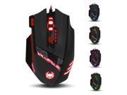 Zelotes T90 USB Wired Gaming Mouse 1000 1600 2400 3200 5500 8000 DPI High Precision Optical LED Gaming Mouse 8 Buttons for Pro Gamer with Weight Tuning Set