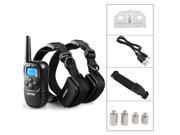 AGPtek New Rechargeable Waterproof LCD 100LV Level Shock Vibra Remote 2 Dog Training Collar