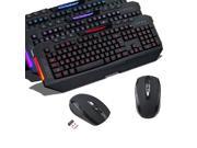 AGPtek Keyboard and Mouse LED Illuminated Ergonomic USB Wired Multimedia 3 color Backlight red blue purple Switchable Backlight Backlit Gaming Keyboard and W