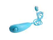Built in Motion Plus Remote Nunchuck For Wii w Anti slip silicone case Bule