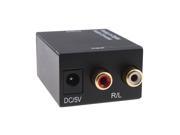 Analog to Digital Optical Audio Cable Converter Adapter w Right and Left RCA Stereo input ports
