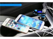 Wireless Bluetooth Car Music MP3 Player FM Transmitter Dual Port Car Charger for Smartphones Tablet Hands Free Calling