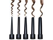 5 IN 1 Curling Wand Set Hair Curler Set with 5 Interchangeable Barrels and Heat Resistant Glove Black