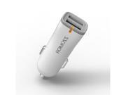 ROMOSS Dual USB Port Multi protection Car Charger for iPhone 6 Plus 6 5S 5 4 iPad Samsung Galaxy Smart Phone Tablets White