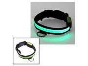 12 16 Small Size LED Green Flashing Light Adjustable Fashion Pets Dog Collar Belt