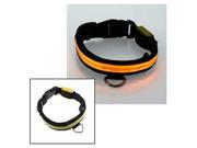 12 16 Small Size LED Yellow Flashing Light Adjustable Fashion Pets Dog Collar Belt