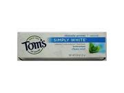 Anticavity Flouride Toothpaste Clean Mint Simply White Paste Trial 0.9 oz From Tom s Of Maine