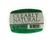 Soap Glycerine Aloe Vera Clearly Natural 4 oz Bar Soap