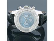 Luxurman Watches Mens Diamond Watch 0.25ct Blue MOP