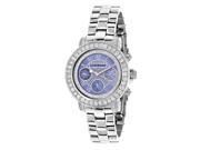 Diamond Watches For Women Luxurman Ladies Blue MOP Montana Watch 3ct