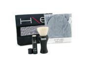 H E Minerals Kit Lip Balm SPF 15 Facial Brush Wash Glove Bag