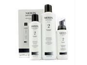 Nioxin System 2 System Kit For Fine Noticeably Thinning Hair Cleanser 300ml Scalp Therapy 150ml Scalp Treatment 100ml 3pcs