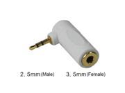 [ZIYA] Stereo 3.5mm Jack to 2.5mm Male Audio Adapter White