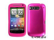 [CASE4U] HTC Desire S Metal Case Pink Silicon inner Screen Protector Skin