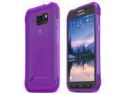Samsung Galaxy S6 Active Case [Purple] Slim Flexible Anti shock Crystal Silicone Protective TPU Gel Skin Case Cover
