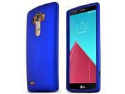 G4 Case [Blue] Slim Grip Rubberized Matte Finish Hard Polycarbonate Plastic Case Cover for LG G4