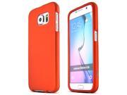 Samsung Galaxy S6 Case [Orange] Slim Protective Rubberized Matte Finish Snap on Hard Polycarbonate Plastic Case Cover