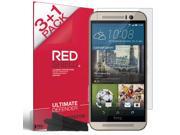 One M9 Screen Protector REDShield [Ultra HD Film][Lucid Crystal Clarity] 4 Pack Premium Protective Screen Protector w