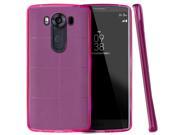 LG V10 Case [Hot Pink] Slim Flexible Anti shock Crystal Silicone Protective TPU Gel Skin Case Cover