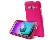 Samsung Galaxy J3 Case [Hot Pink] Slim Protective Rubberized Matte Finish Snap on Hard Polycarbonate Plastic Case Cover