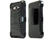 Samsung Galaxy Grand Prime Holster Case REDshield [Black] Supreme Protection Hard Plastic on Silicone Skin Dual Layer