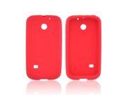 Ascend 2 Case [Red] Slim Flexible Anti shock Matte Reinforced Silicone Rubber Protective Skin Case Cover for Huawei
